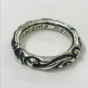 Chrome hearts sterling silver scroll ring